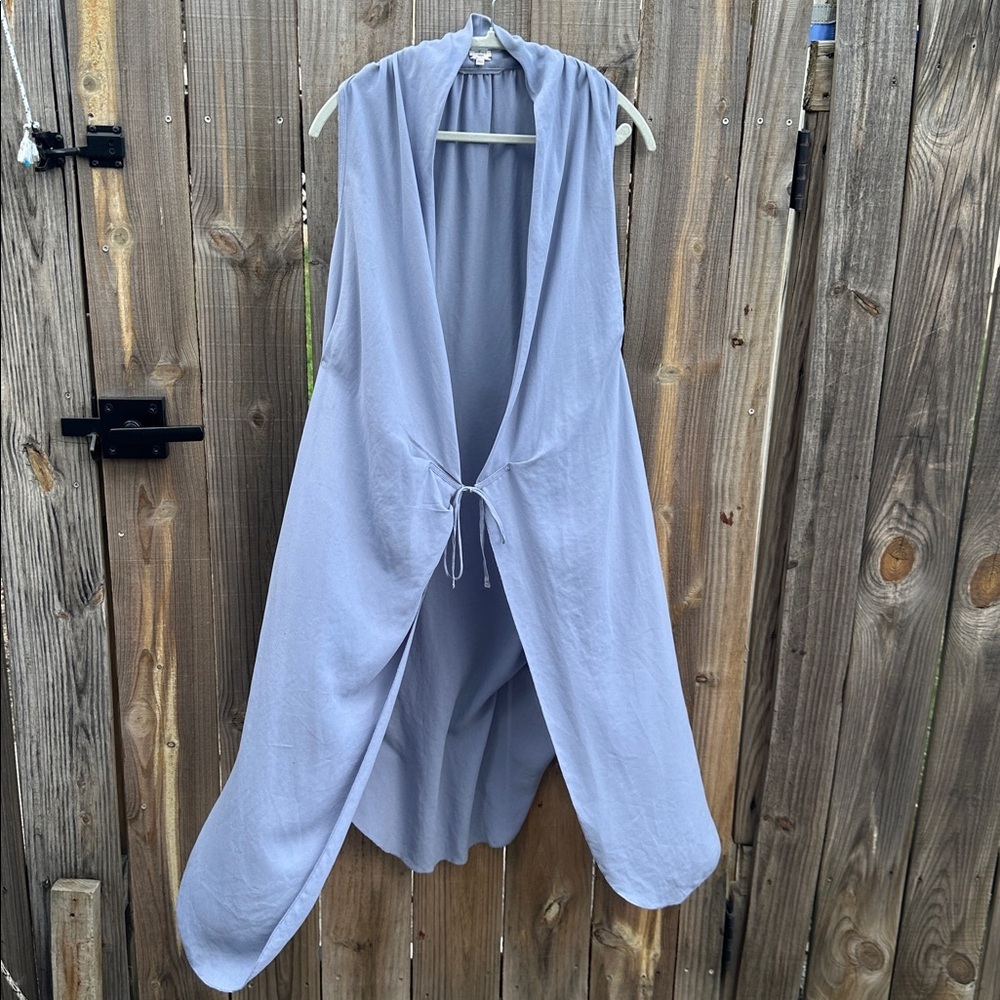 Wilfred Sky Blue Open Front Vest Size Small